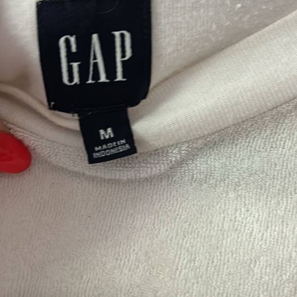 Two terry cloth GAP tops, women’s size medium. One white/one navy - Picture 9 of 11
